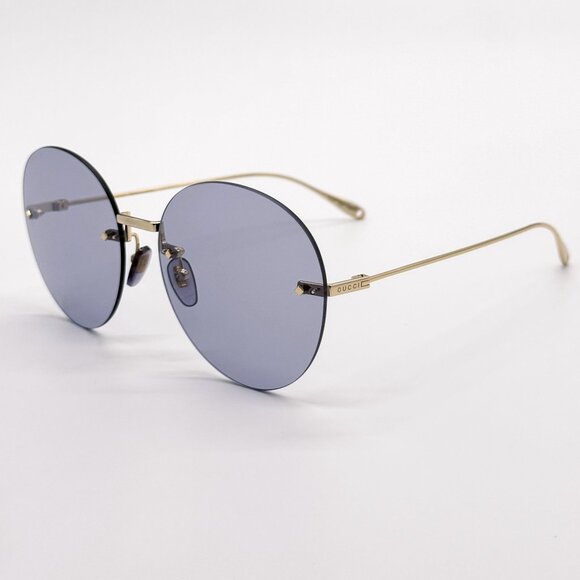 NEW GUCCI SUNGLASSES GG1149S 006 GOLD WOMEN EYEWEAR GUCCI PLUS EARRINGS main image 8